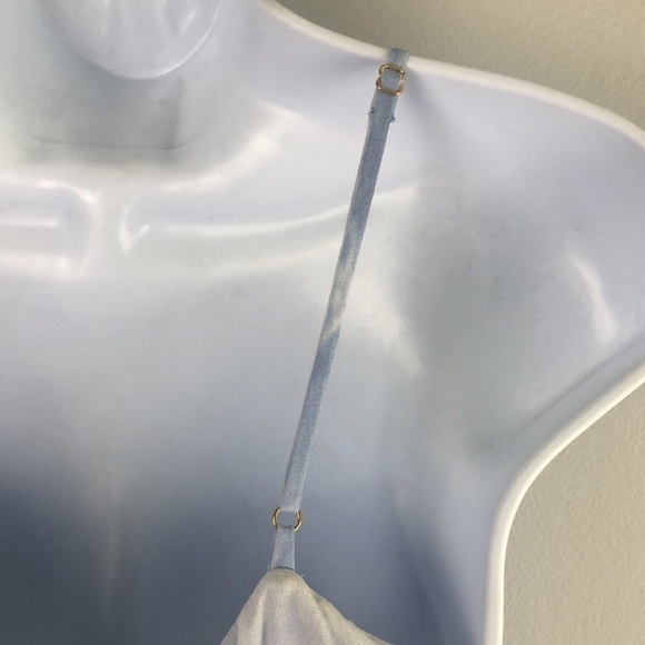 WeWoreWhat Ronnie in Clouds Powder Blue Ruched Lined Revolve Bodycon Mini Dress - Picture 12 of 16